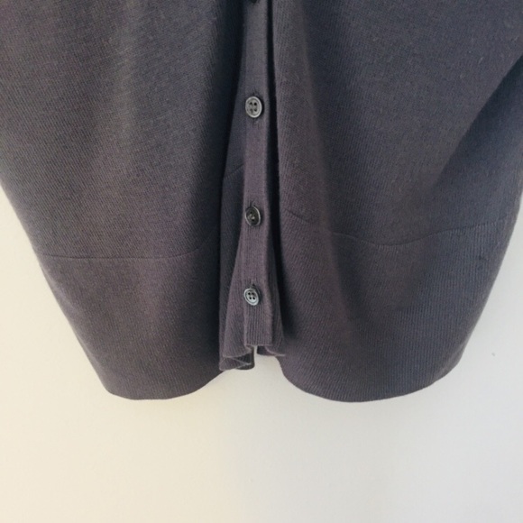 THEORY Grey Cardigan V-Neck Button Up Sweater - Picture 5 of 9